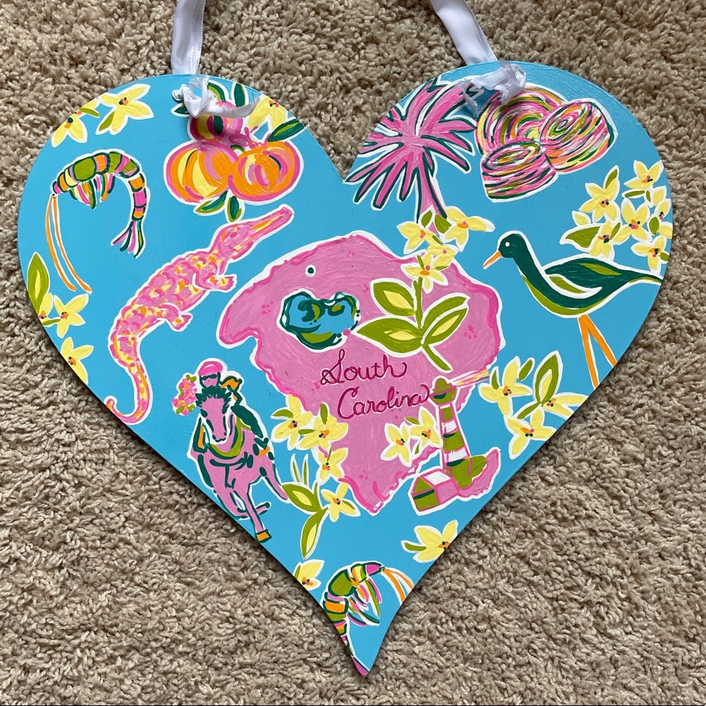 Custom Lilly Pulitzer South Carolina heart
